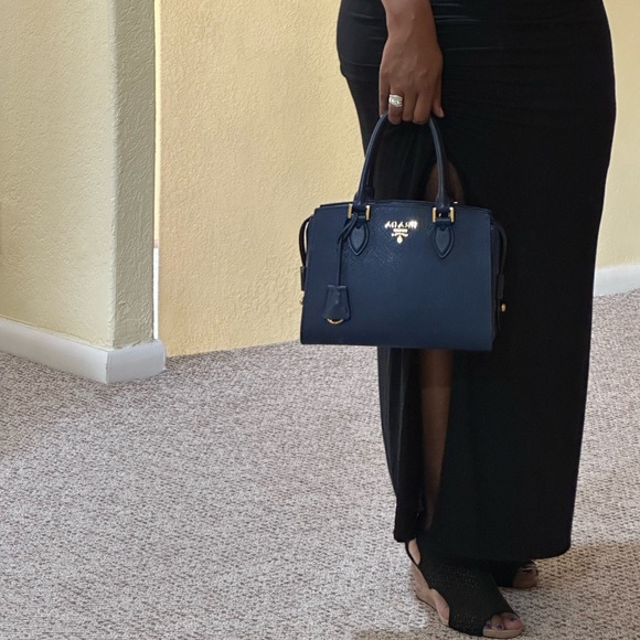 Prada bag, soft-c saffiano leather, Size Mini, and Color, Blue - Picture 5 of 9